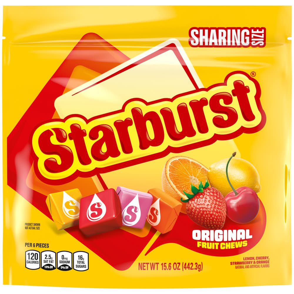 Starburst Sharing Size Fruit Chews Candy, Original (15.6 oz)