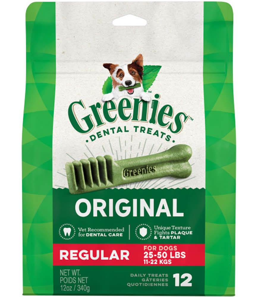 Greenies Original Dental Care Regular Daily Dog Treats (12 oz - 12 ct)