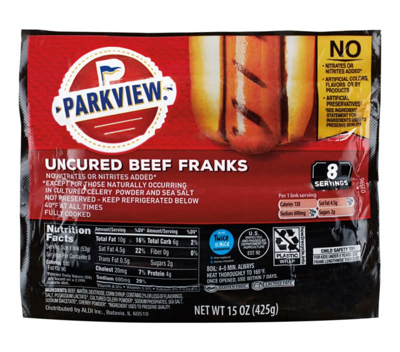 Parkview Fully Cooked Uncured Beef Franks (15 oz)
