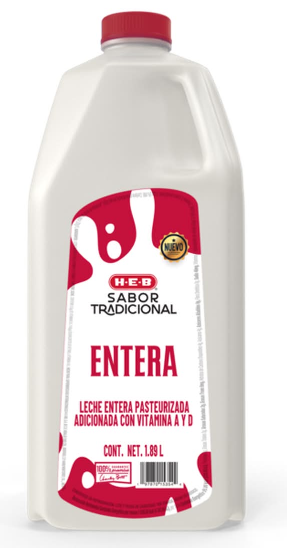 H-E-B · Leche entera pasteurizada tradicional (1,89 L)