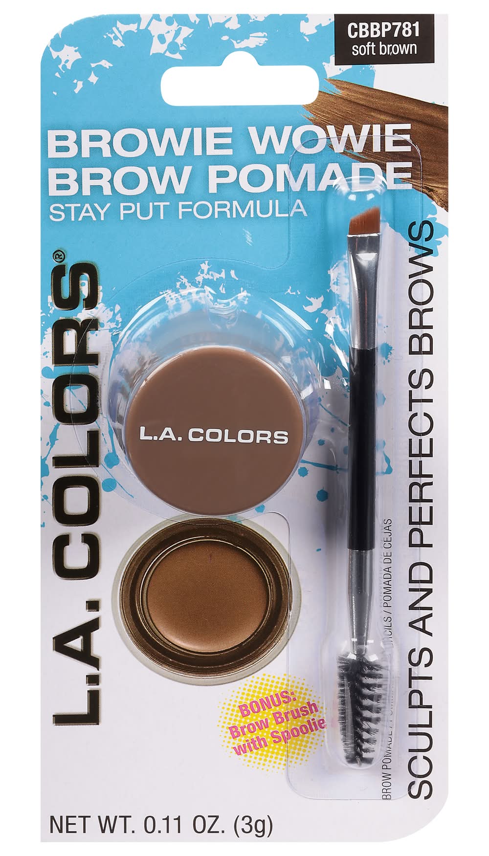 L.A. Colors Browie Wowie Pomade Cbbp781 Soft Brown (0.11 oz)