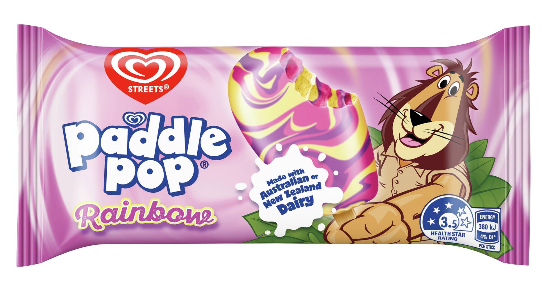 Paddle Pop Ice Cream Bar, Rainbow (70mL)