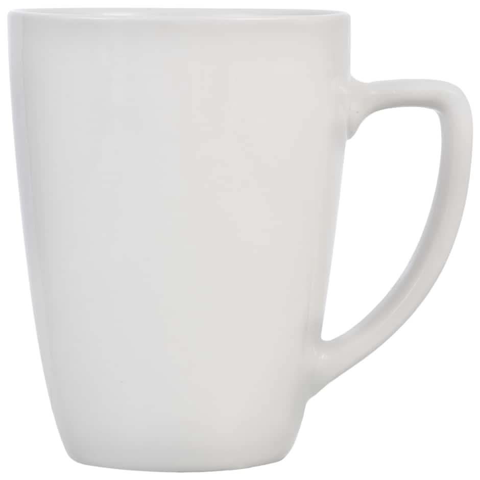 Royal Norfolk Contemporary Square Stoneware Mugs 12 oz, White