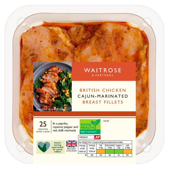 Waitrose British Chicken Cajun-Marinated Breast Fillets
