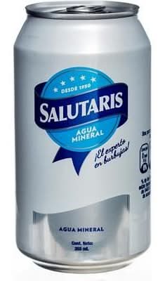 Agua Carbonatada Salutaris Lata 355 ml