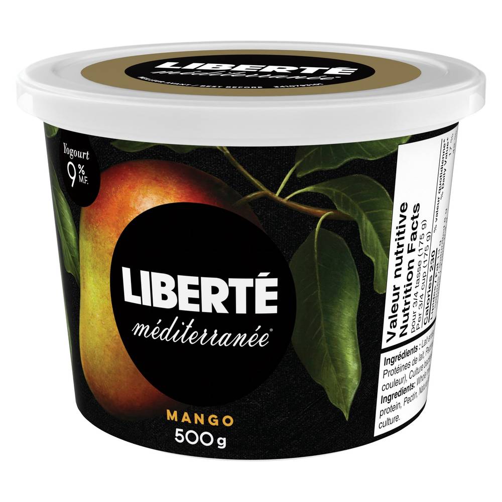 Liberté Méditerranée 9% Yogurt, Mango (500 g)