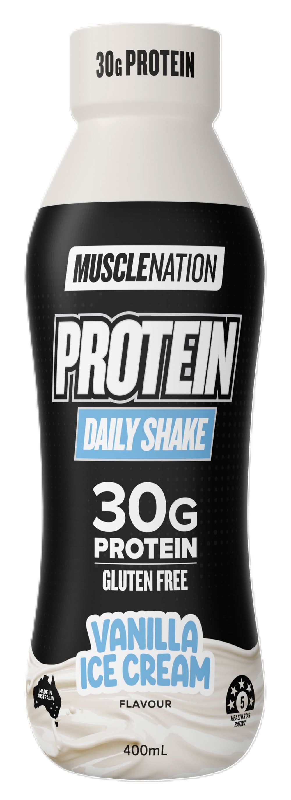 Muscle Nation Protein Shake Vanilla Ice Cream 400ml
