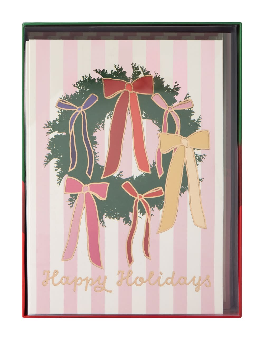 Christmas Greeting Cards 20-Pack Wreath Bows