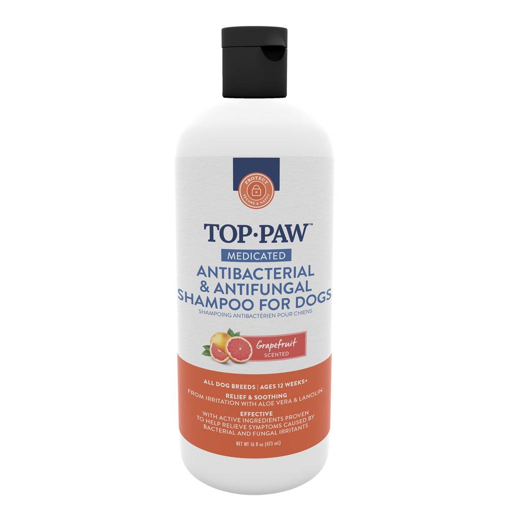 Dog MX Medicated Antibacterial & Antifungal Shampoo For Dogs, Grapefruit (16 fl oz)