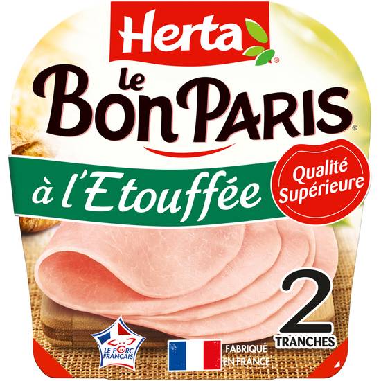 Herta - Le bon Paris jambon à l'étouffée (2 pièces)