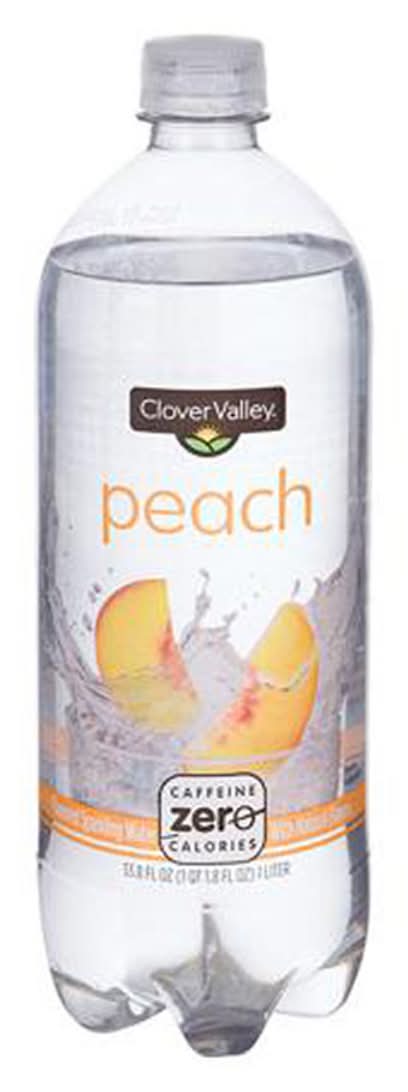 Clover Valley Peach Sparkling Water 1 Liter