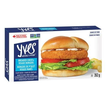 Yves veggie cuisine burgers de poulet veggie panés (4 unités)