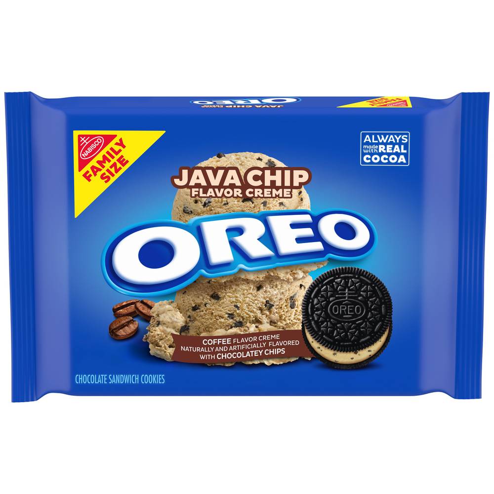 Oreo Creme Chocolate Sandwich Cookies, Java Chip (17 oz)