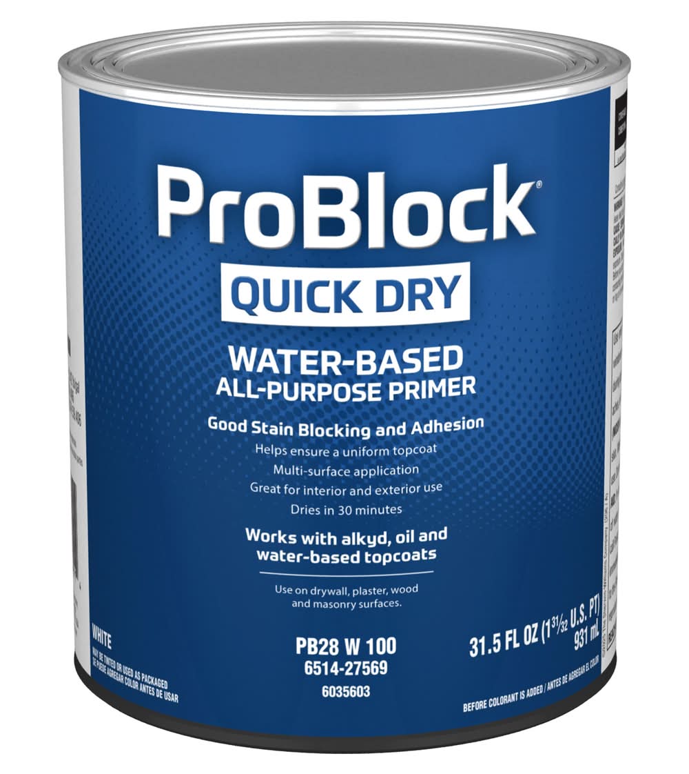 ProBlock All Purpose Quick Dry Interior/Exterior High hiding Water-based Wall and Ceiling Primer ( 1-quart )