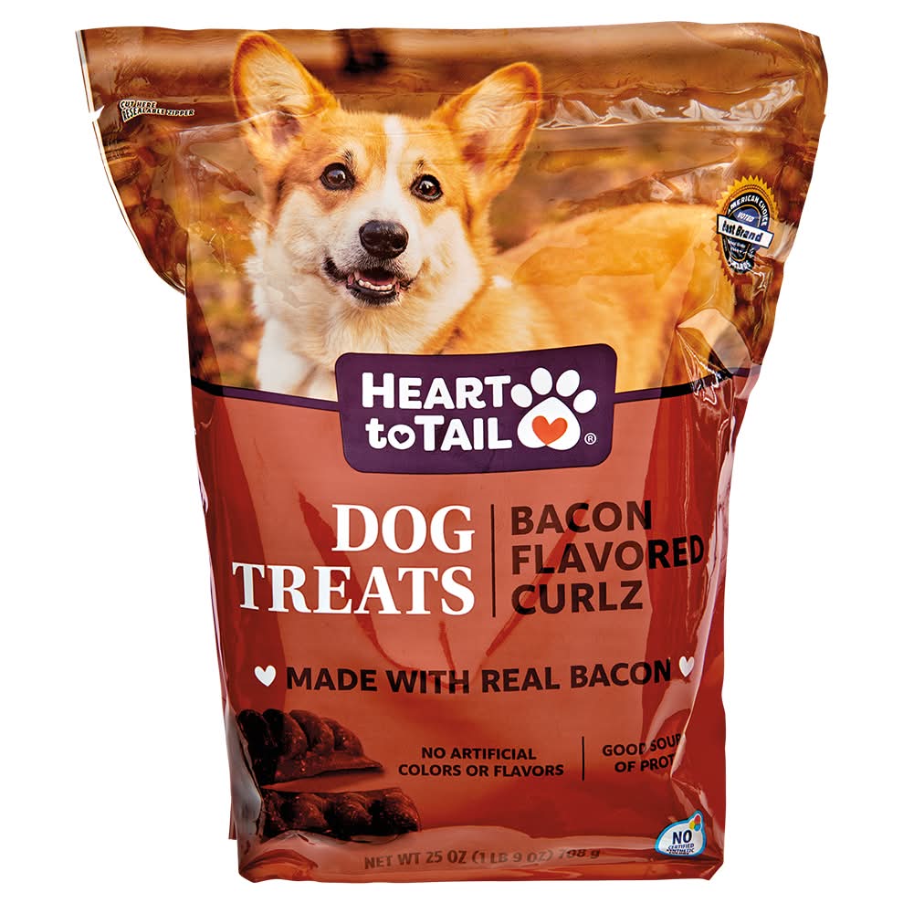 Heart to Tail Curlz Dog Treats, Bacon (25 oz)