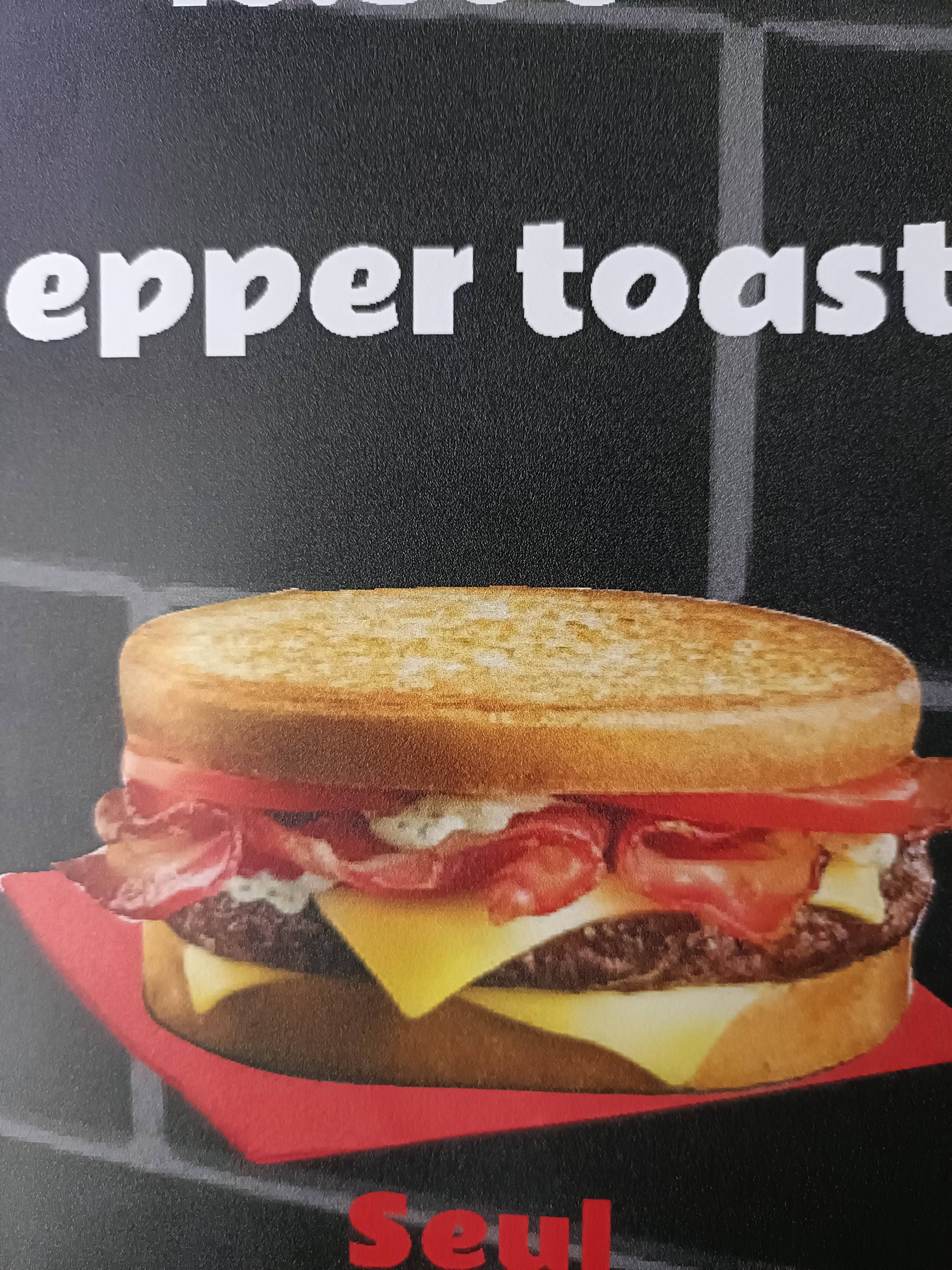 🥪🌶️ Menu Burger Pepper Toast ➕🧋 ➕🍟