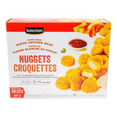 Selection croquettes de poulet pané surgelés (800 g) - frozen breaded chicken nuggets (800 g)