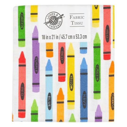 Multicolor Crayon Cotton Fabric By Loops & Threads