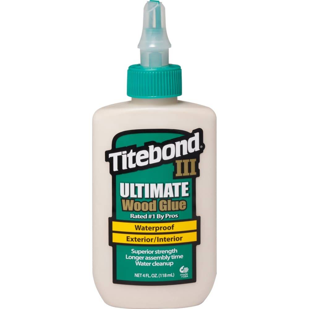 Titebond III Ultimate Wood Glue Brown Waterproof, Interior/Exterior Wood Adhesive (Actual Net Contents: 4-fl oz) | 1412