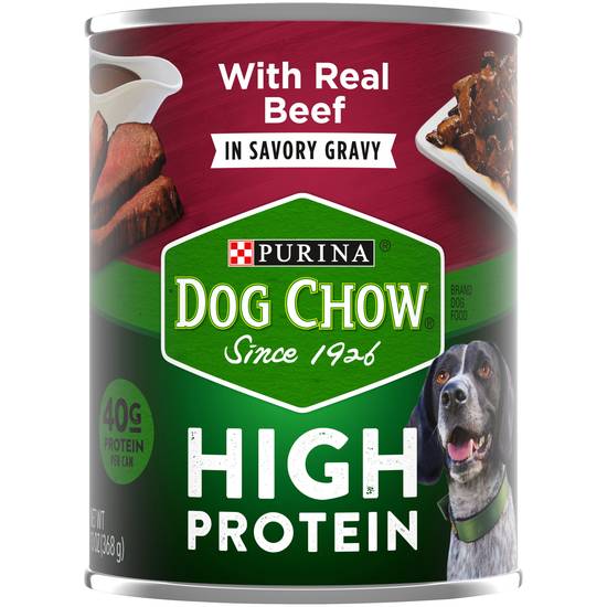 Dog Chow Purina High Protein Gravy Wet Dog Food With Real Beef