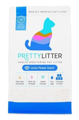 PrettyLitter Health Monitoring Cat Litter, Lotus Flower (8 lbs)
