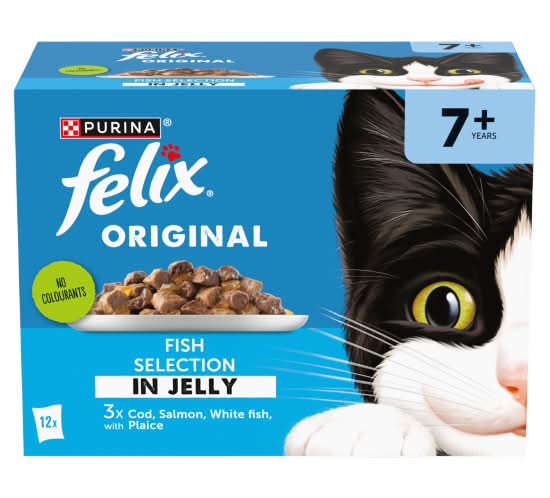 Purina Felix Original Fish Selection in Jelly Wet Cat Food (12 pack)