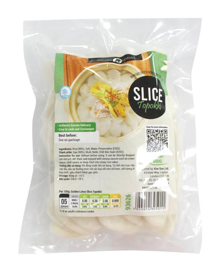 Golden Lotus Slice Topokki (500g)