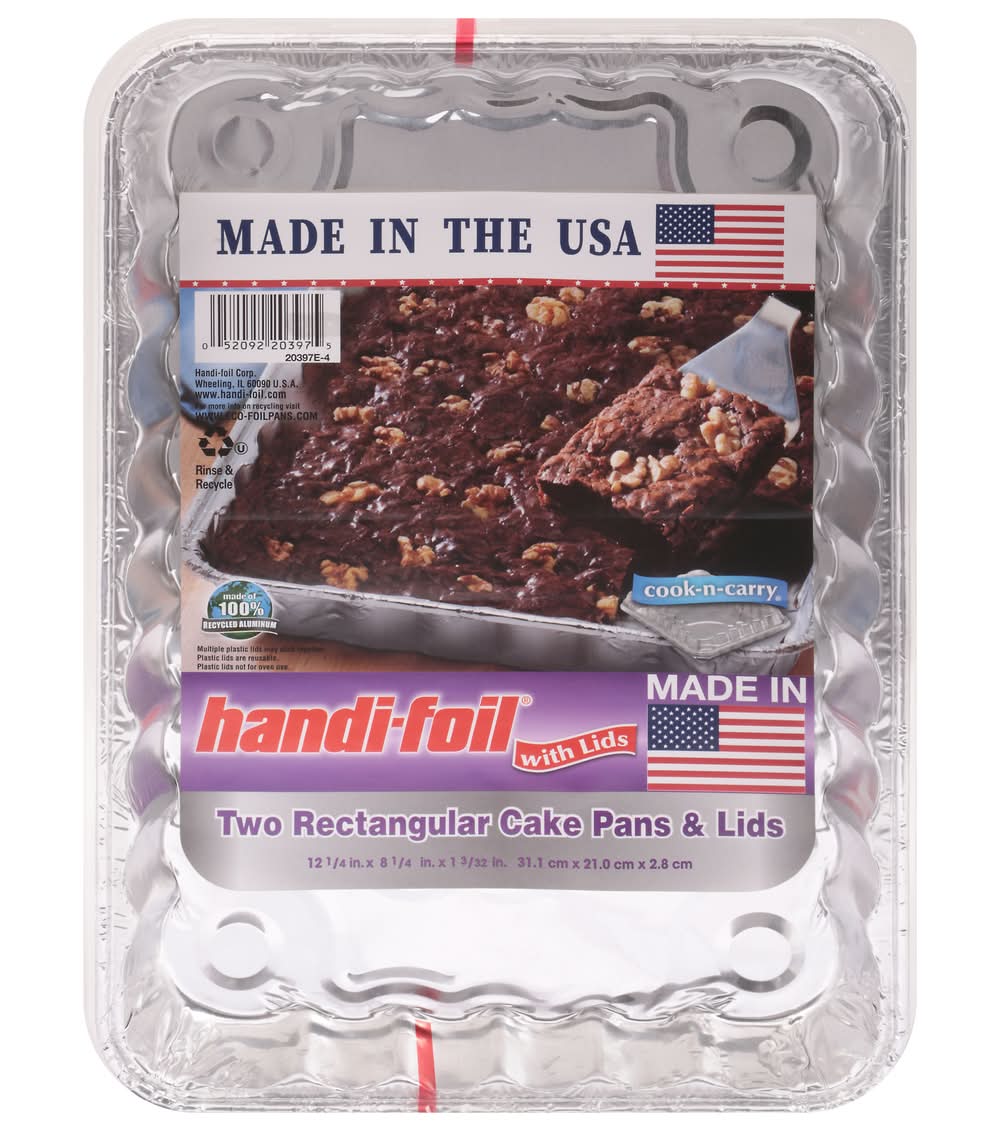 Handi-Foil Rectangular Cake Pans & Lids