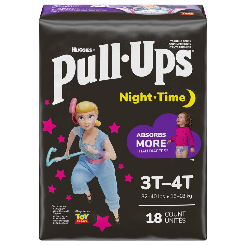 Huggies Pull-Ups Nightime 3t-4t Girl (18 pants)