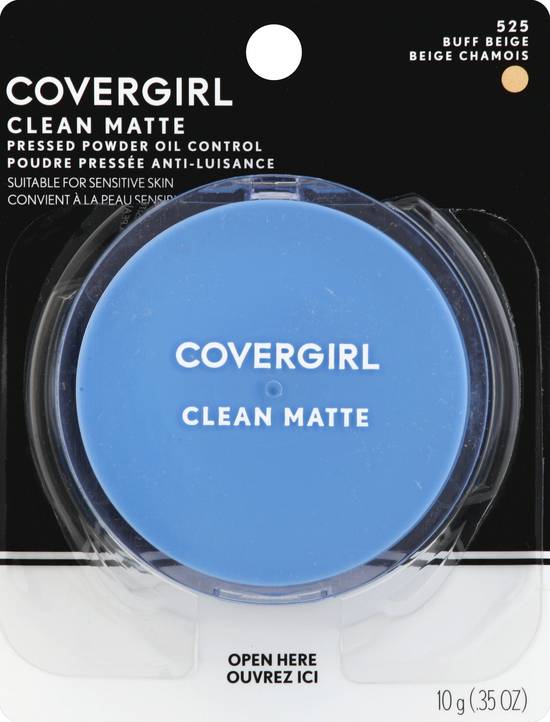 Covergirl 525 Buff Beige Clean Matte Pressed Powder Foundation