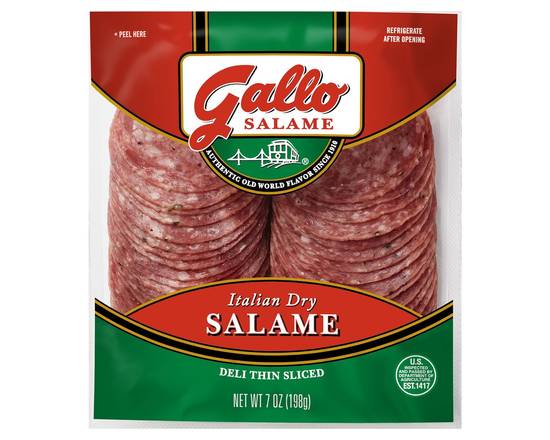 Gallo Salame · Deli Thin Sliced Italian Dry Salame (7 oz)