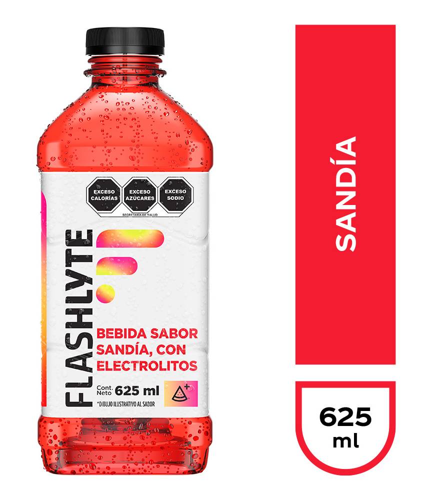Flashlyte · Bebida con electrolitos, sandía (625 ml)