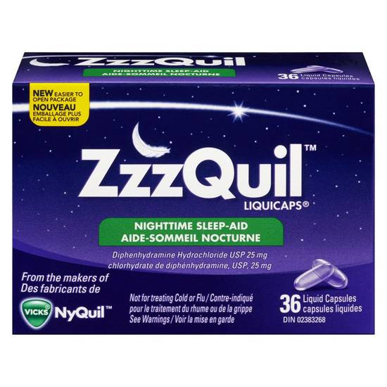 Vicks Zzzquil Liquicaps Nighttime Sleep Aid (36 ea)