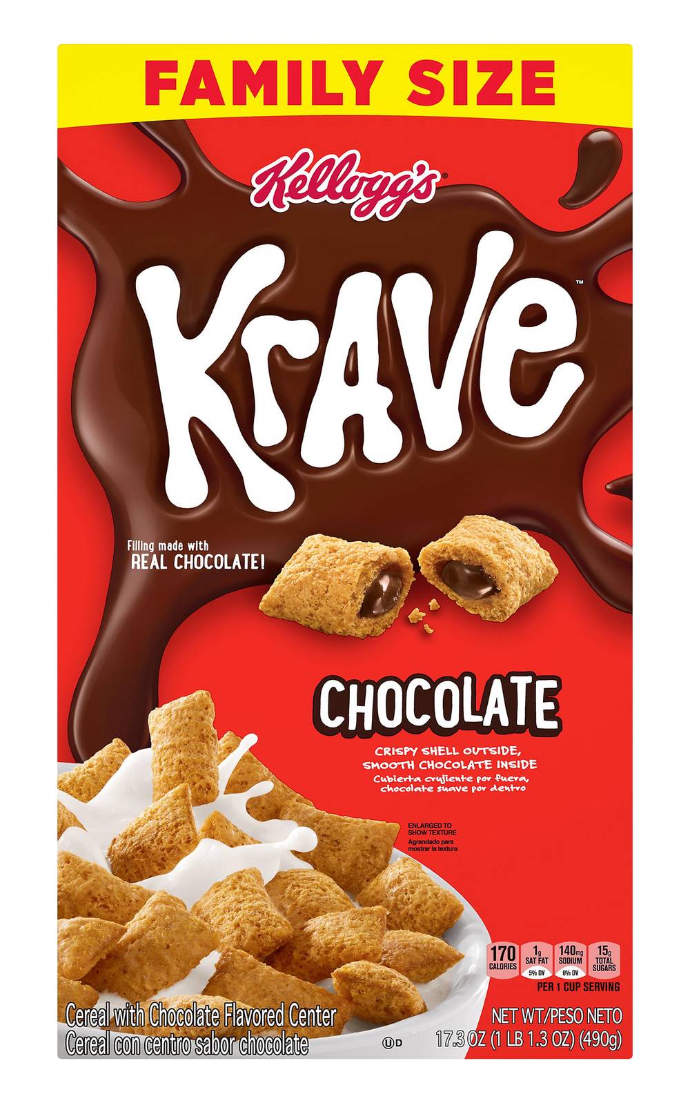 Krave Chocolate Crispy Shell Outside Cereal (17.3 oz)