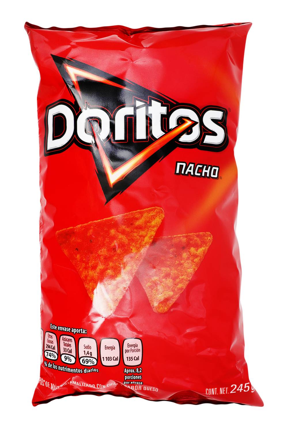 Doritos · Nacho botana de maíz, queso-chile (223 g)