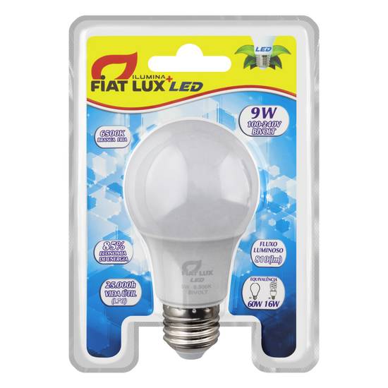Fiat lux lâmpada ilumina+ led 9w bivolt (1 unidade)