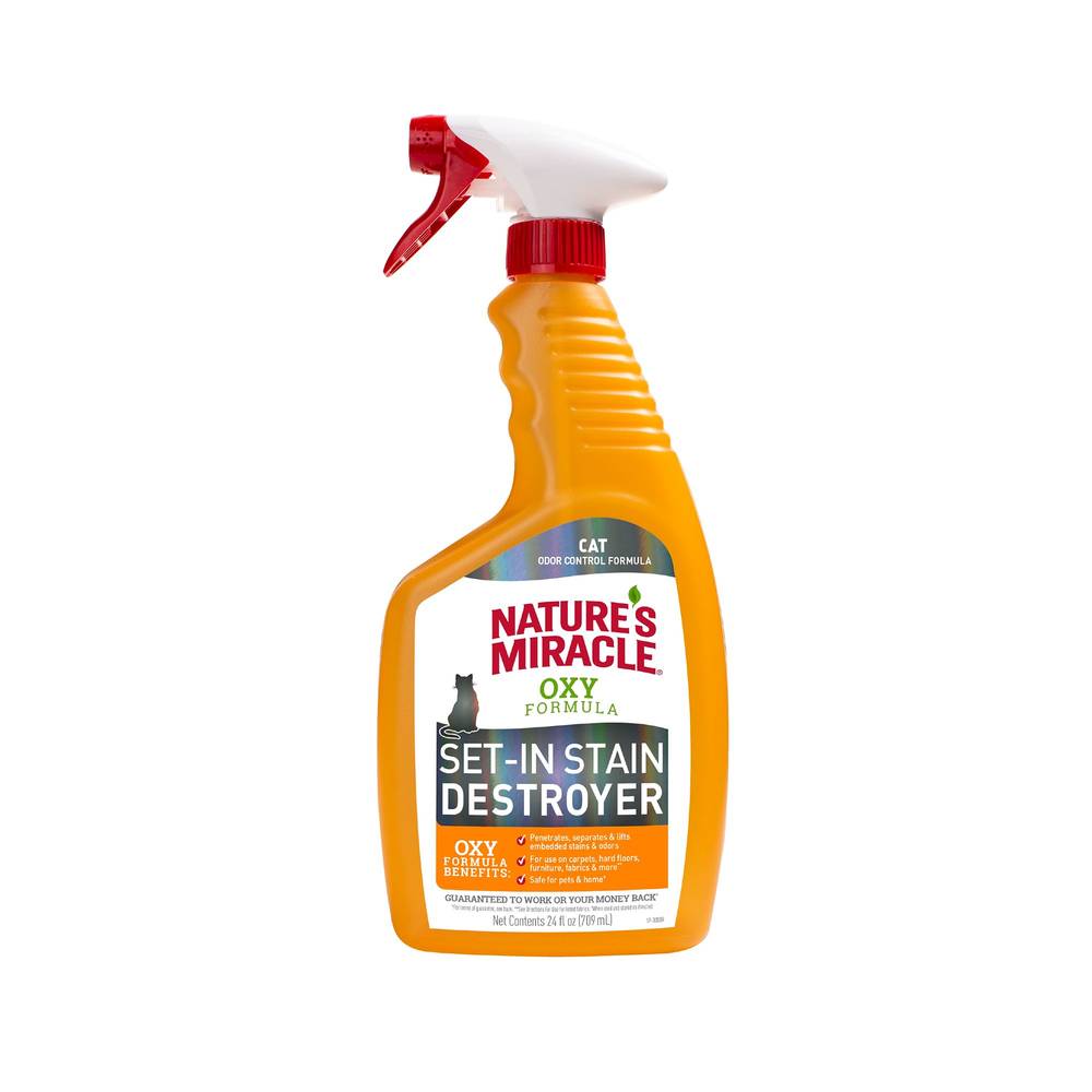 Nature's Miracle® Just For Cats Oxy Formula Dual Action Stain & Odor Remover (Size: 24 Fl Oz)