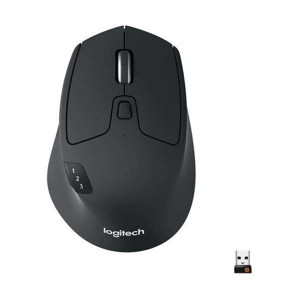 Logitech M720 Triathlon Multi-Device Wireless Mouse Black Gray