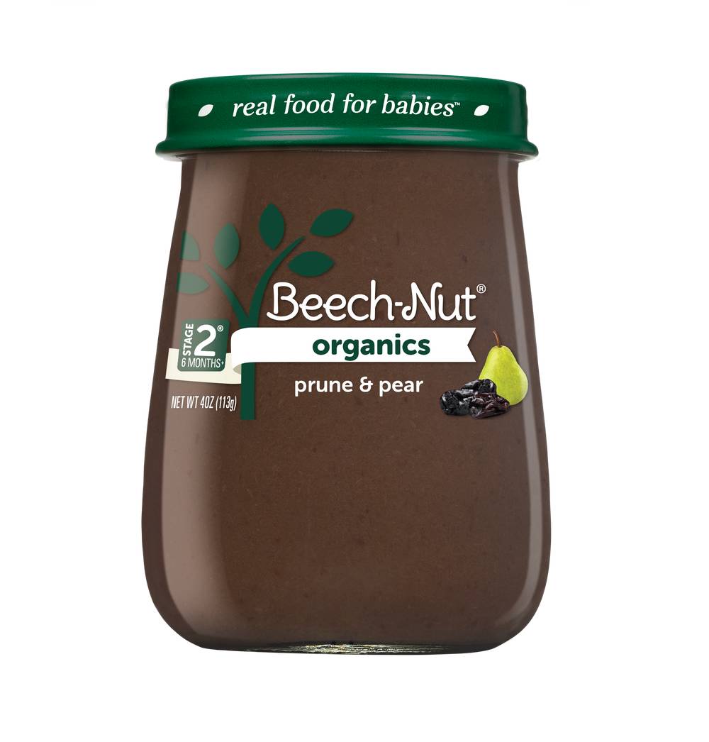 Beech-Nut Organics Stage 2 Baby Food 6 Months, Prune & Pear (4 oz)