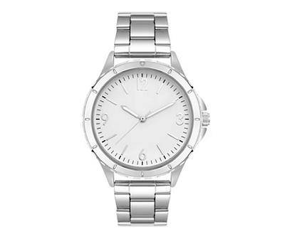 Women's Metal Band Analog Wrist Watch, Silver