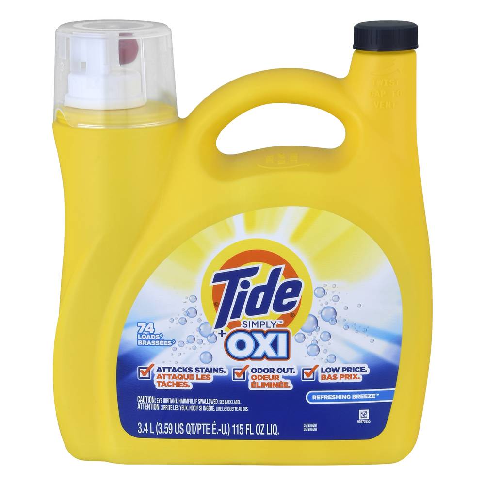 Tide Simply Oxi Refreshing Breeze Liquid Detergent (115 fl oz)