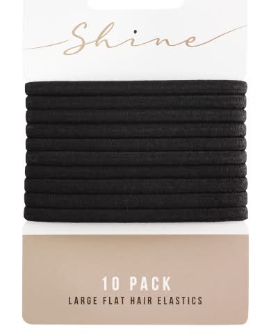 Shine L, Flat Hair Elastics (10 pack)