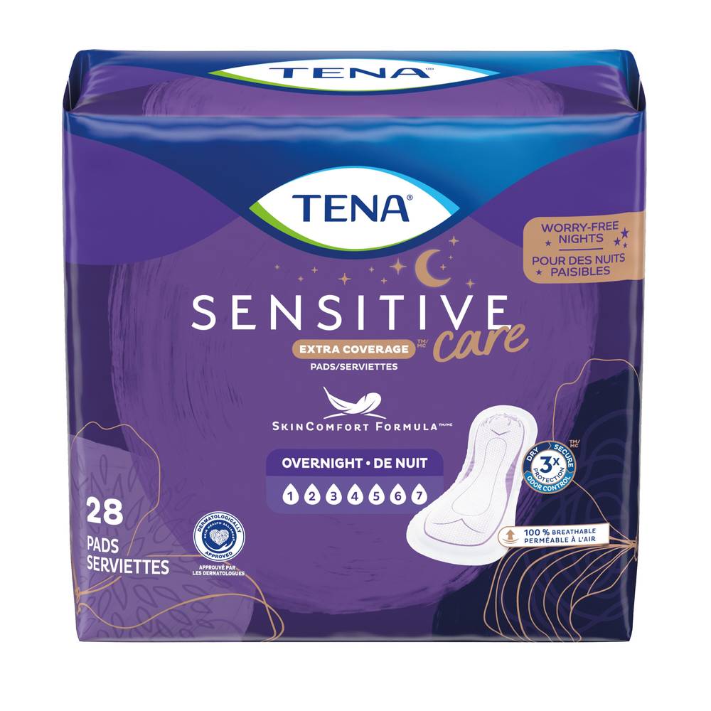TENA Serenity Overnight Ultimate Incontinence Pads, 28 CT