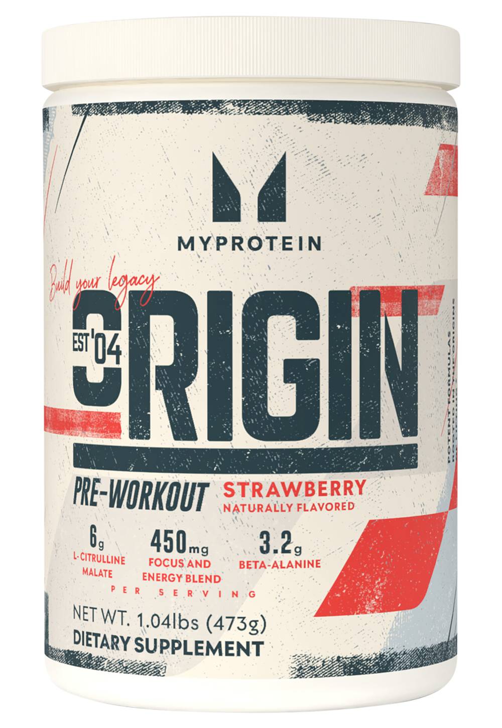Myprotein Origin Pre Workout Protein Powder, Strawberry (1.04 lbs)