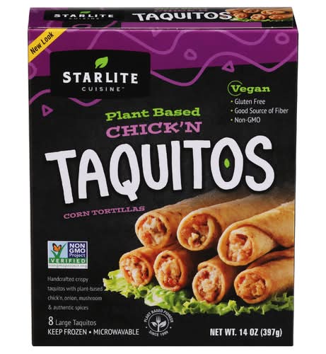 Starlite Plant Based Chick'n Style Taquitos
