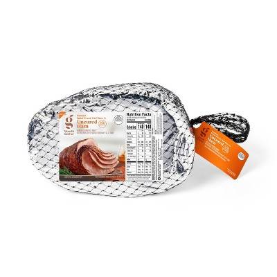 Hickory Smoked Spiral-Sliced Half Bone-In Uncured Ham - price per lb - Good & Gather™