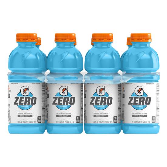 Gatorade Zero Sugar Cool Blue Thirst Quencher (8 ct, 20 fl oz)