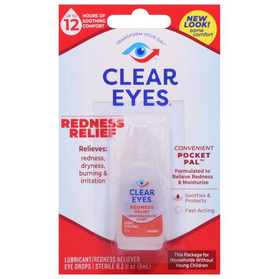 Clear Eyes Lubricant Redness Relief Handy Pocket Pal Eye Drops