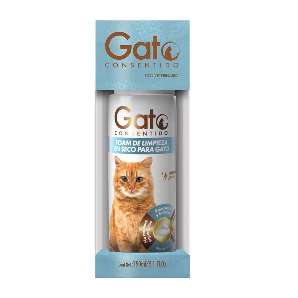 Grisi pet care espuma de limpieza en seco gato consentido