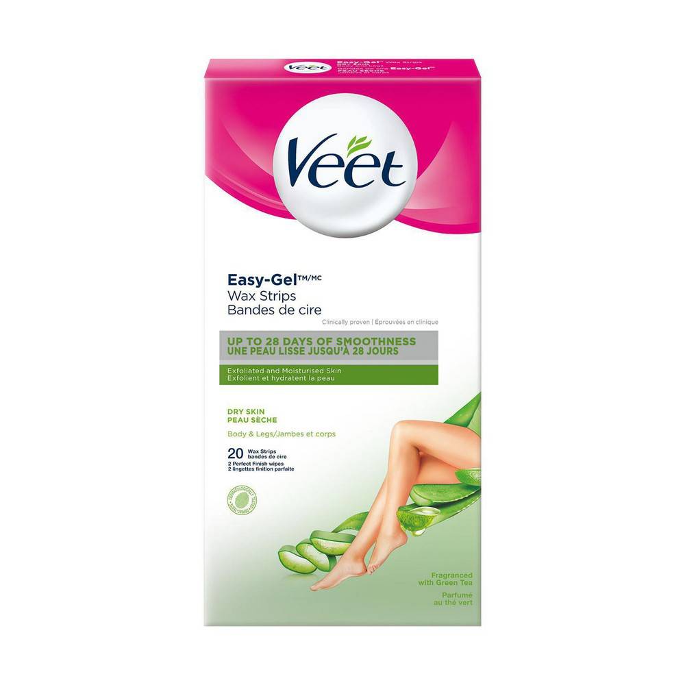 Veet EasyGel Wax Strips Body & Legs Dry Skin Delivery Near Me Order